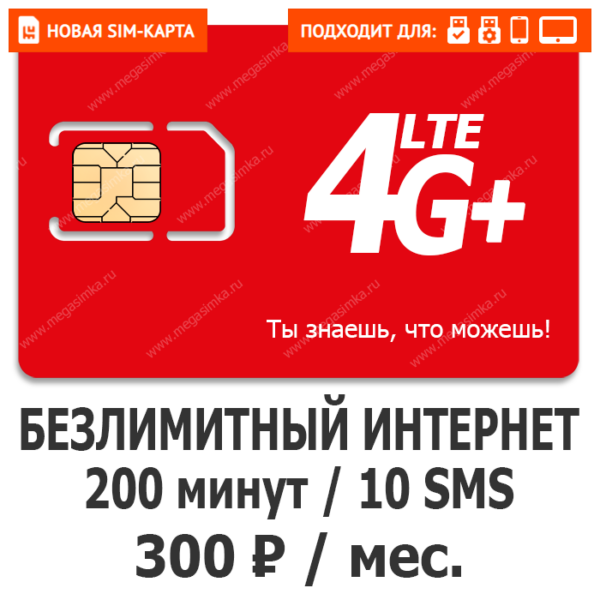 Sim-карта М-Сеть Выгодный 300 NEW (саморегистрация)