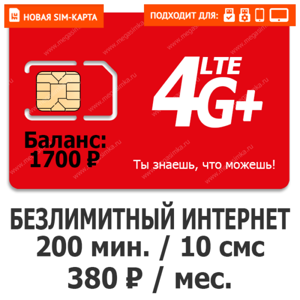 Sim-карта М-Сеть Выгодный 380 NEW (саморегистрация)