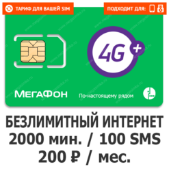Тариф Мегафон Все за 200 TOP (саморегистрация)