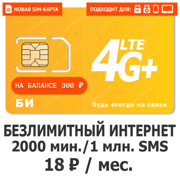 SIM-карта БИ ОСОБЕННЫЙ 18