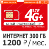 SIM-карта М-Сеть 1200 Белый Статический IP (саморегистрация)