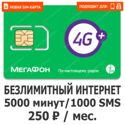 Sim-карта Мегафон Эксперт 250 (саморегистрация)
