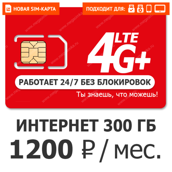 SIM-карта М-Сеть Везде Онлайн 1200 (саморегистрация)