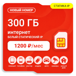 SIM-карта М-Сеть 1200 Белый Статический IP (саморегистрация)