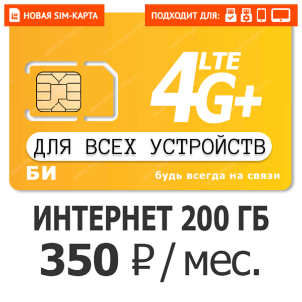 SIM-карта БИ Элитный 350 № 2 (саморегистрация)