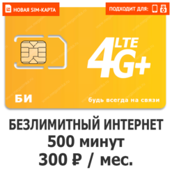 Sim-карта БИ VIP ХИТ 300 (саморегистрация)
