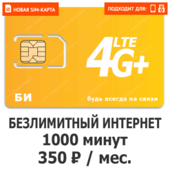 Sim-карта БИ VIP ХИТ 350 (саморегистрация)