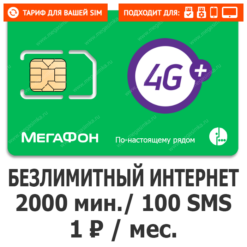 Sim-карта Мегафон Рублевый NEW (саморегистрация)