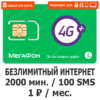 Sim-карта Мегафон Рублевый NEW (саморегистрация)