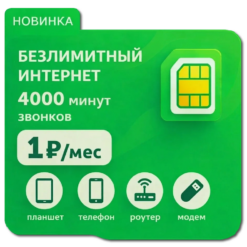 SIM-карта Мегафон 1000 (300 ГБ) (саморегистрация)
