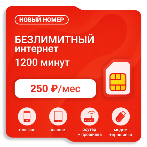 Sim-карта М-Сеть ОПТИМА 250 (саморегистрация)